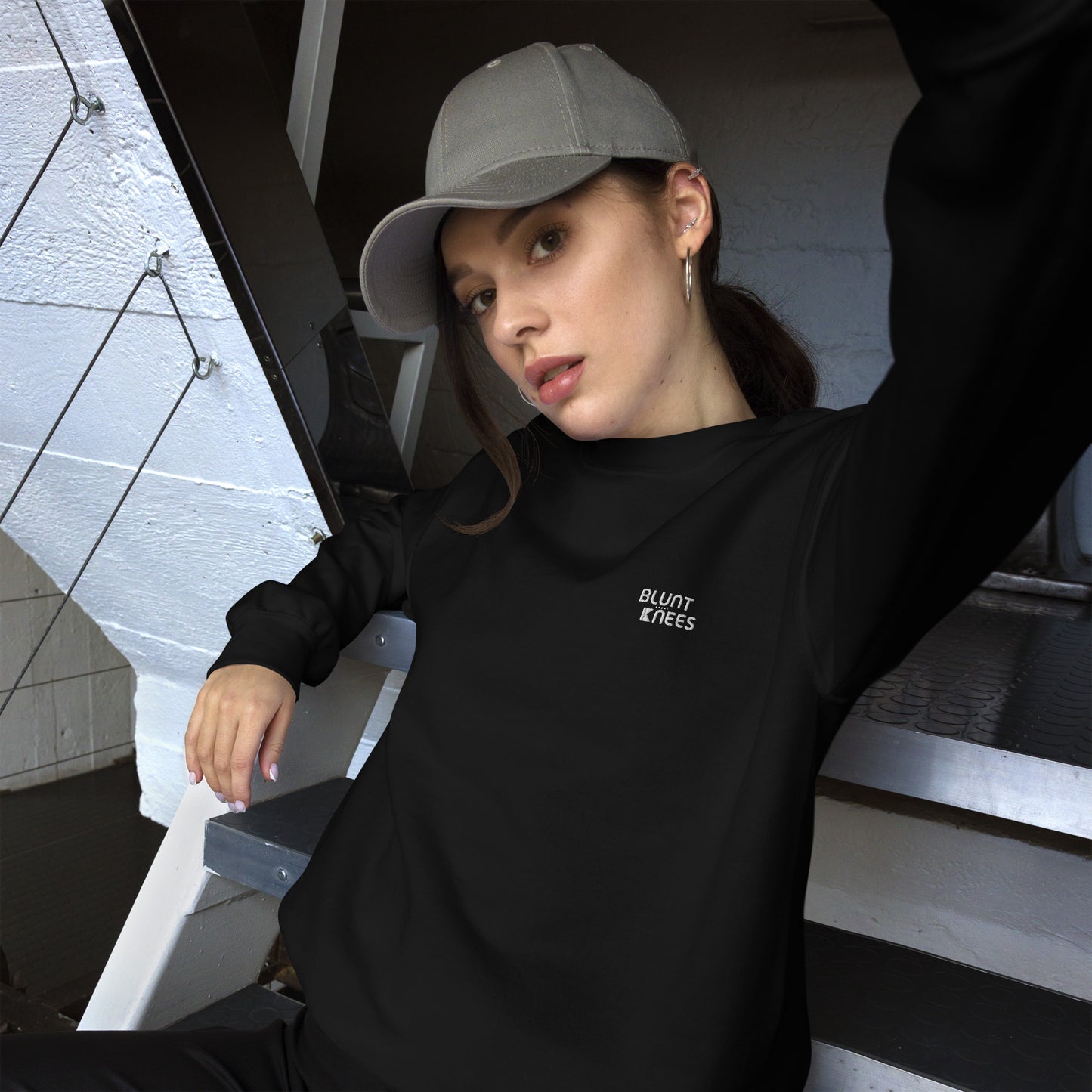 BK Sweatshirt with *Embroidered Logo [white]
