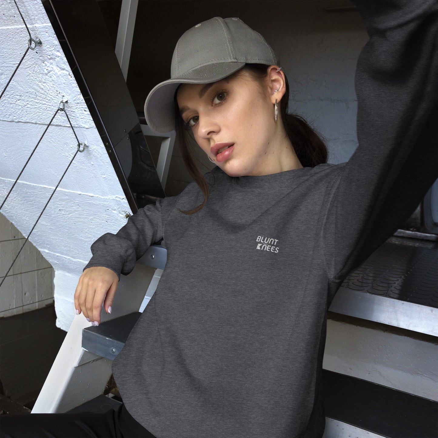 BK Sweatshirt with *Embroidered Logo [white]