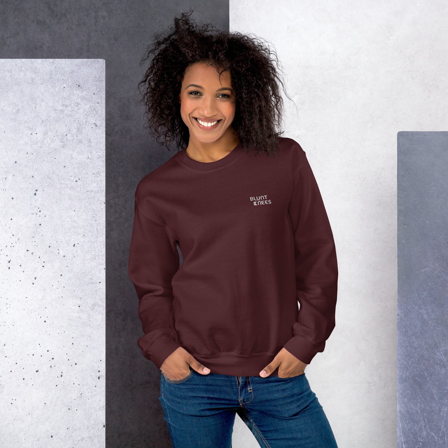 BK Sweatshirt with *Embroidered Logo [white]