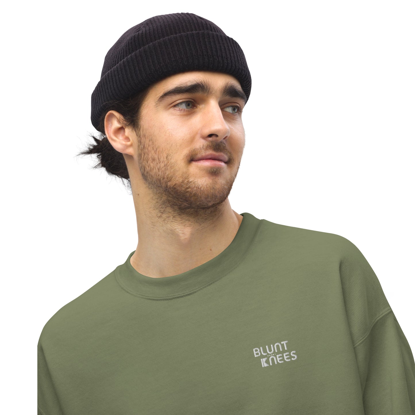 BK Sweatshirt with *Embroidered Logo [white]