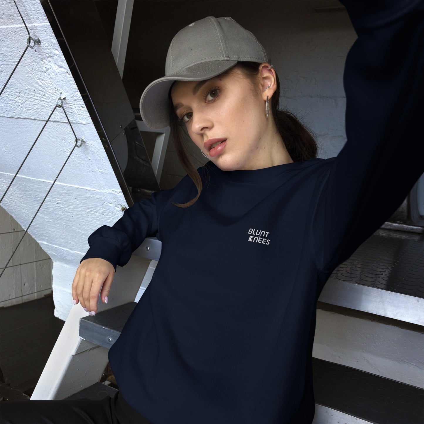 BK Sweatshirt with *Embroidered Logo [white]
