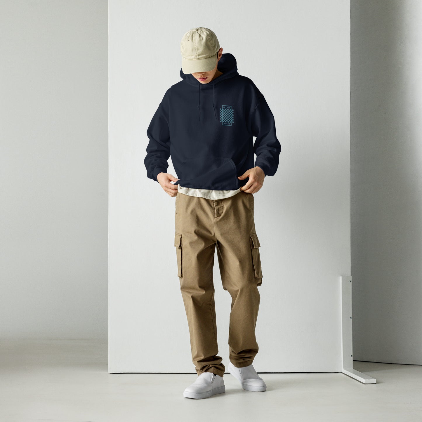 BK Hoodie with Checked Front